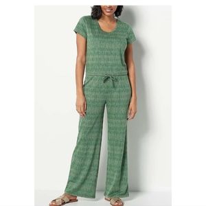 Muk Luks French Terry Weekend Story Jumpsuit, Size XL Perfect for summer!